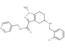 5-[(2-chlorobenzyl)amino]-1-methyl-N-(4-pyridinylmethyl)-4,5,6,7-tetrahydro-1H-indazole-3-carboxamide