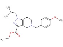 ethyl 1-isobutyl-5-(4-methoxybenzyl)-4,5,6,7-tetrahydro-1H-pyrazolo[4,3-c]pyridine-3-carboxylate
