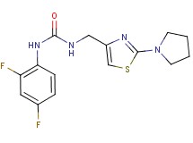 N-(2,4-difluorophenyl)-N'-[(2-pyrrolidin-1-yl-1,3-thiazol-4-yl)methyl]urea