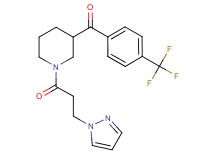 {1-[3-(1H-pyrazol-1-yl)propanoyl]-3-piperidinyl}[4-(trifluoromethyl)phenyl]methanone