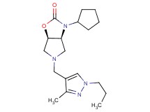 (3aS*,6aR*)-3-cyclopentyl-5-[(3-methyl-1-propyl-1H-pyrazol-4-yl)methyl]hexahydro-2H-pyrrolo[3,4-d][1,3]oxazol-2-one