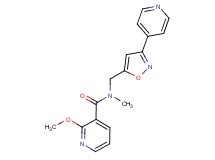 2-methoxy-N-methyl-N-{[3-(4-pyridinyl)-5-isoxazolyl]methyl}nicotinamide