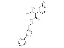2-(dimethylamino)-2-(3-methylphenyl)-N-{2-[2-(2-pyrimidinyl)-1,3-thiazol-4-yl]ethyl}acetamide