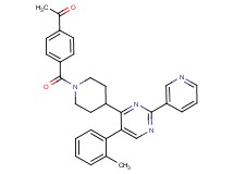 1-[4-({4-[5-(2-methylphenyl)-2-(3-pyridinyl)-4-pyrimidinyl]-1-piperidinyl}carbonyl)phenyl]ethanone