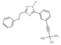 2-methyl-4-{3-[3-(2-phenylethyl)-1H-1,2,4-triazol-5-yl]phenyl}but-3-yn-2-ol