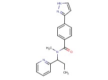 N-methyl-4-(1H-pyrazol-3-yl)-N-(1-pyridin-2-ylpropyl)benzamide