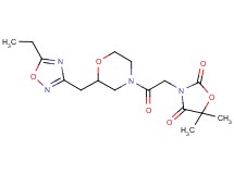 3-(2-{2-[(5-ethyl-1,2,4-oxadiazol-3-yl)methyl]morpholin-4-yl}-2-oxoethyl)-5,5-dimethyl-1,3-oxazolidine-2,4-dione