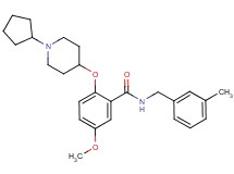2-[(1-cyclopentyl-4-piperidinyl)oxy]-5-methoxy-N-(3-methylbenzyl)benzamide