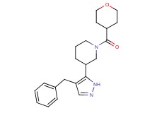 3-(4-benzyl-1H-pyrazol-5-yl)-1-(tetrahydro-2H-pyran-4-ylcarbonyl)piperidine