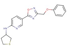 5-[3-(phenoxymethyl)-1,2,4-oxadiazol-5-yl]-N-(tetrahydro-3-thienyl)-2-pyridinamine