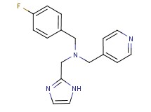 (4-fluorobenzyl)(1H-imidazol-2-ylmethyl)(pyridin-4-ylmethyl)amine