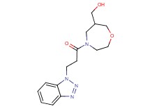 {4-[3-(1H-1,2,3-benzotriazol-1-yl)propanoyl]-1,4-oxazepan-6-yl}methanol