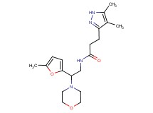 3-(4,5-dimethyl-1H-pyrazol-3-yl)-N-[2-(5-methyl-2-furyl)-2-morpholin-4-ylethyl]propanamide