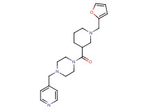 1-{[1-(2-furylmethyl)-3-piperidinyl]carbonyl}-4-(4-pyridinylmethyl)piperazine