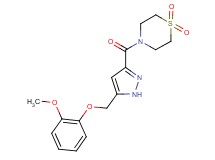 4-({5-[(2-methoxyphenoxy)methyl]-1H-pyrazol-3-yl}carbonyl)thiomorpholine 1,1-dioxide