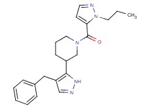 3-(4-benzyl-1H-pyrazol-5-yl)-1-[(1-propyl-1H-pyrazol-5-yl)carbonyl]piperidine