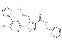5-(methoxymethyl)-1-[5-methyl-4-(2-thienyl)-2-pyrimidinyl]-N-(2-pyridinylmethyl)-1H-pyrazole-4-carboxamide
