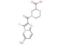 4-[(3-fluoro-6-methylimidazo[1,2-a]pyridin-2-yl)carbonyl]-2-morpholinecarboxylic acid