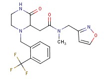 N-(3-isoxazolylmethyl)-N-methyl-2-{3-oxo-1-[2-(trifluoromethyl)benzyl]-2-piperazinyl}acetamide