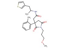 2-[1-(3-methoxypropyl)-3-(2-methylphenyl)-2,5-dioxo-3-pyrrolidinyl]-N-[1-methyl-2-(3-thienyl)ethyl]acetamide