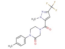 1-(4-methylphenyl)-4-{[1-methyl-3-(trifluoromethyl)-1H-pyrazol-5-yl]carbonyl}-2-piperazinone