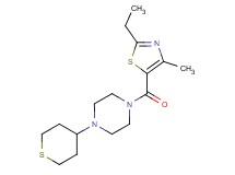 1-[(2-ethyl-4-methyl-1,3-thiazol-5-yl)carbonyl]-4-(tetrahydro-2H-thiopyran-4-yl)piperazine