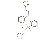2-chloro-N-(tetrahydro-2-furanylmethyl)-N-{3-[2-(3-thienyl)ethoxy]benzyl}benzenesulfonamide