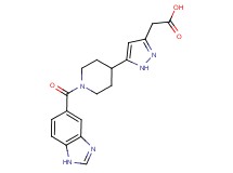 {5-[1-(1H-benzimidazol-5-ylcarbonyl)piperidin-4-yl]-1H-pyrazol-3-yl}acetic acid
