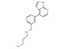 3-{[3-(1H-pyrrolo[2,3-b]pyridin-4-yl)benzyl]amino}propan-1-ol