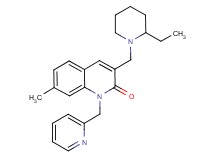 3-[(2-ethyl-1-piperidinyl)methyl]-7-methyl-1-(2-pyridinylmethyl)-2(1H)-quinolinone