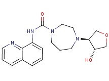 4-[(3S*,4R*)-4-hydroxytetrahydrofuran-3-yl]-N-quinolin-8-yl-1,4-diazepane-1-carboxamide