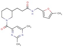 3-{1-[(2,6-dimethyl-4-pyrimidinyl)carbonyl]-3-piperidinyl}-N-[(5-methyl-2-furyl)methyl]propanamide