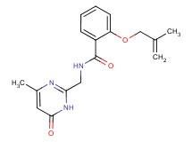 N-[(4-methyl-6-oxo-1,6-dihydropyrimidin-2-yl)methyl]-2-[(2-methylprop-2-en-1-yl)oxy]benzamide