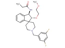 N-[(2R*,3R*)-1'-(3,5-difluorobenzyl)-2-(2-methoxyethoxy)-2,3-dihydrospiro[indene-1,4'-piperidin]-3-yl]propanamide