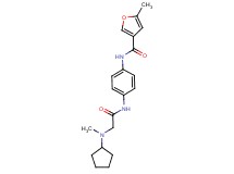 N-[4-({[cyclopentyl(methyl)amino]acetyl}amino)phenyl]-5-methyl-3-furamide