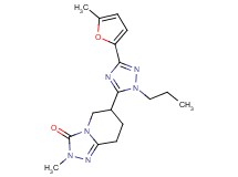 2-methyl-6-[3-(5-methyl-2-furyl)-1-propyl-1H-1,2,4-triazol-5-yl]-5,6,7,8-tetrahydro[1,2,4]triazolo[4,3-a]pyridin-3(2H)-one
