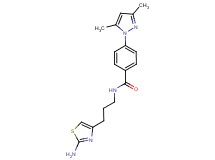 N-[3-(2-amino-1,3-thiazol-4-yl)propyl]-4-(3,5-dimethyl-1H-pyrazol-1-yl)benzamide