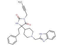 5-[1-(1H-benzimidazol-2-ylmethyl)-4-piperidinyl]-3-(2-butyn-1-yl)-5-(2-phenylethyl)-2,4-imidazolidinedione