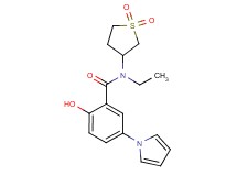 N-(1,1-dioxidotetrahydro-3-thienyl)-N-ethyl-2-hydroxy-5-(1H-pyrrol-1-yl)benzamide