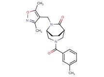 (1S*,5R*)-6-[(3,5-dimethyl-4-isoxazolyl)methyl]-3-(3-methylbenzoyl)-3,6-diazabicyclo[3.2.2]nonan-7-one