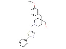 {4-(3-methoxybenzyl)-1-[(2-phenyl-1,3-thiazol-5-yl)methyl]-4-piperidinyl}methanol