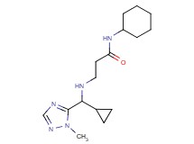 N-cyclohexyl-3-{[cyclopropyl(1-methyl-1H-1,2,4-triazol-5-yl)methyl]amino}propanamide