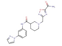 1-{[5-(aminocarbonyl)-1,2,4-oxadiazol-3-yl]methyl}-N-[3-(1H-pyrazol-1-yl)phenyl]piperidine-3-carboxamide formate