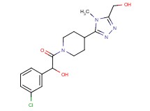 1-(3-chlorophenyl)-2-{4-[5-(hydroxymethyl)-4-methyl-4H-1,2,4-triazol-3-yl]piperidin-1-yl}-2-oxoethanol