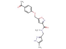 5-[(4-acetylphenoxy)methyl]-N-methyl-N-[(5-methyl-1H-pyrazol-3-yl)methyl]-3-isoxazolecarboxamide