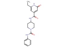 N-[1-(anilinocarbonyl)piperidin-4-yl]-6-ethyl-2-oxo-1,2-dihydropyridine-4-carboxamide