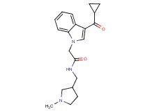2-[3-(cyclopropylcarbonyl)-1H-indol-1-yl]-N-[(1-methylpyrrolidin-3-yl)methyl]acetamide