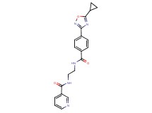 N-(2-{[4-(5-cyclopropyl-1,2,4-oxadiazol-3-yl)benzoyl]amino}ethyl)nicotinamide