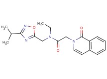 N-ethyl-N-[(3-isopropyl-1,2,4-oxadiazol-5-yl)methyl]-2-(1-oxoisoquinolin-2(1H)-yl)acetamide
