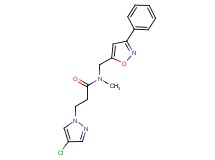 3-(4-chloro-1H-pyrazol-1-yl)-N-methyl-N-[(3-phenyl-5-isoxazolyl)methyl]propanamide